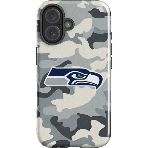 NFL Seattle Seahawks Camo iPhone 16 Plus Impact Case